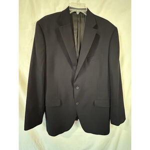 Lauren Ralph Lauren Suit Jacket 44R Navy Wool Blazer Sport Coat Formal Business